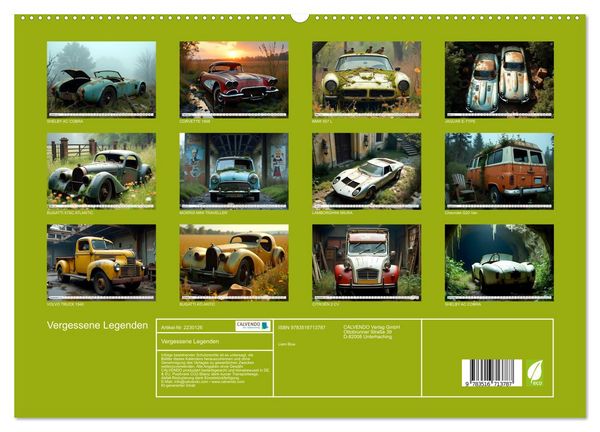 Produktbild: Vergessene Legenden (hochwertiger Premium Wandkalender 2026 DIN A2 quer), Kunstdruck in Hochglanz