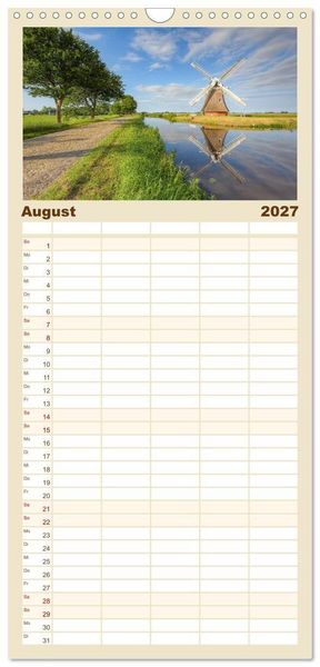 Produktbild: Familienplaner 2027 - Wundersch&ouml;ne Niederlande mit 5 Spalten (Wandkalender, 21 x 45 cm) CALVENDO