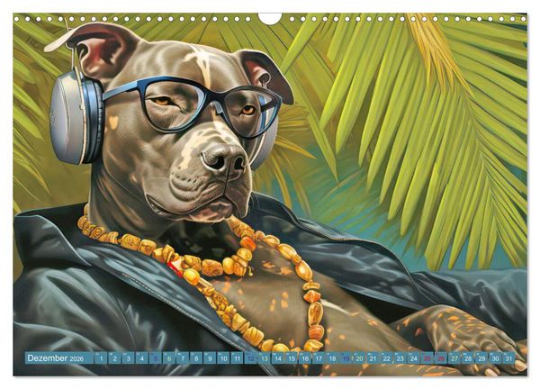Produktbild: Gangsterhunde - KI-Bilder (Wandkalender 2026 DIN A3 quer), CALVENDO Monatskalender