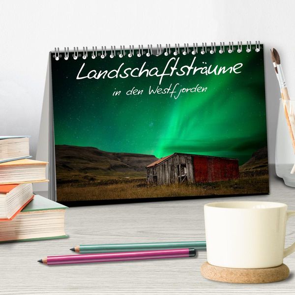 Produktbild: Landschaftstr&auml;ume in den Westfjorden (Tischkalender 2026 DIN A5 quer), CALVENDO Monatskalender