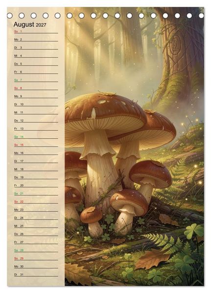 Produktbild: Pilze wie im M&auml;rchen (Tischkalender 2027 DIN A5 hoch), CALVENDO Monatskalender