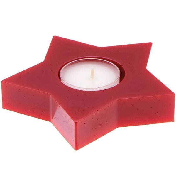Produktbild: Silikon Gie&szlig;form Teelichthalter Stern, 11,5 x 11 x 2 cm / Au&szlig;enma&szlig; Silikonform 12,4 x 12,4 x 2,2 cm