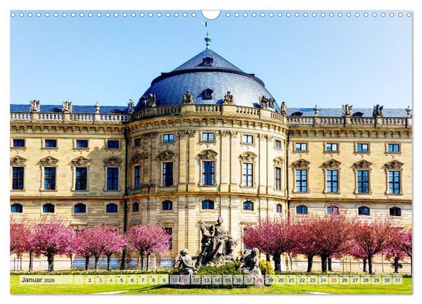 Produktbild: W&uuml;rzburg und Veitsh&ouml;chheim - romantische Rokoko St&auml;dte am Main (Wandkalender 2026 DIN A3 quer), CALVENDO Monatskalender