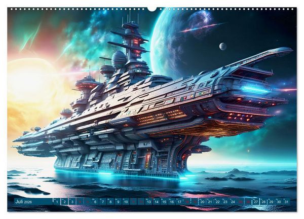 Produktbild: Kriegsschiffe Anbruch einer neuen &Auml;ra (Wandkalender 2026 DIN A2 quer), CALVENDO Monatskalender