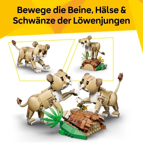 Produktbild: LEGO Creator 3-in-1-Set 31386 Wilde Tiere: Majest&auml;tischer L&ouml;we, Bauset