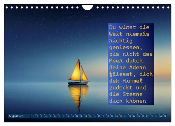 Produktbild: Segeln - mit einem Augenzwinkern (Wandkalender 2027 DIN A4 quer), CALVENDO Monatskalender