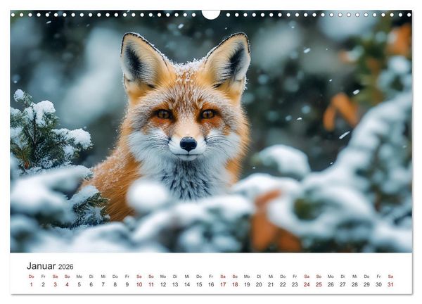 Produktbild: Wild und weich - Die zauberhafte Welt der Rotf&uuml;chse (Wandkalender 2026 DIN A3 quer), CALVENDO Monatskalender