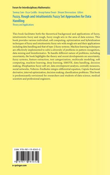 Produktbild: Fuzzy, Rough and Intuitionistic Fuzzy Set Approaches for Data Handling
