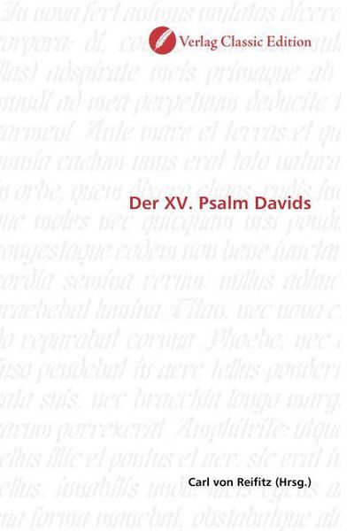 Produktbild: Der XV. Psalm Davids