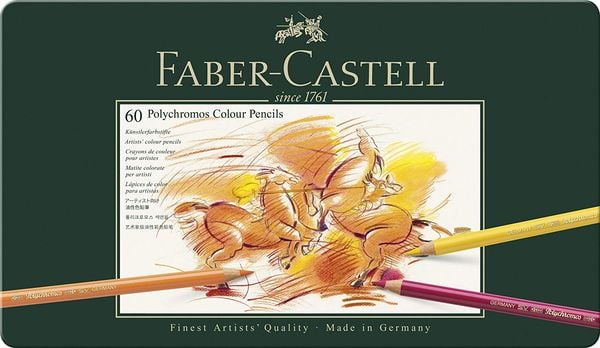 Faber-Castell Künstlerfarbstifte Polychromos, 60er Set Metalletui