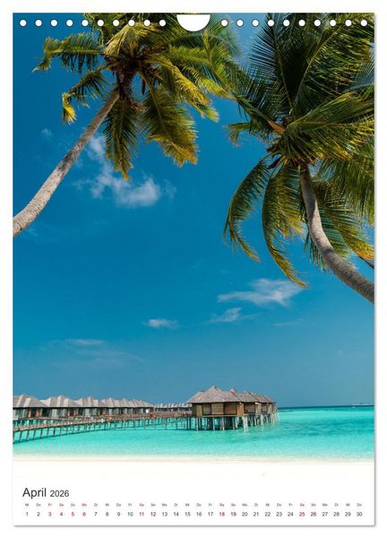 Produktbild: Malediven - Das wundersch&ouml;ne Urlaubsparadies. (Wandkalender 2026 DIN A4 hoch), CALVENDO Monatskalender