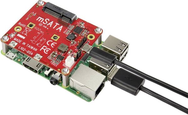 Renkforce USB/mSATA-Converter Shield Passend für (Entwicklungskits): Raspberry Pi