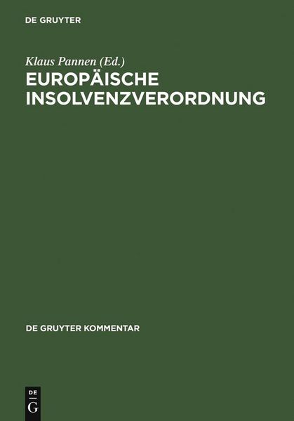 Produktbild: Europ&auml;ische Insolvenzverordnung
