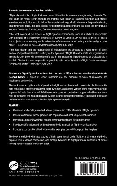 Produktbild: Elementary Flight Dynamics with an Introduction to Bifurcation and Continuation Methods