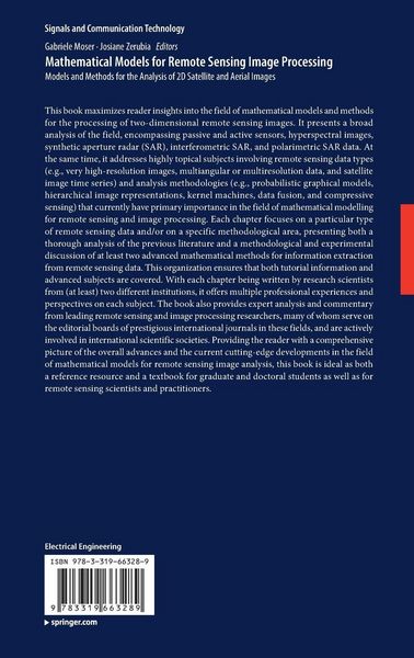 Produktbild: Mathematical Models for Remote Sensing Image Processing