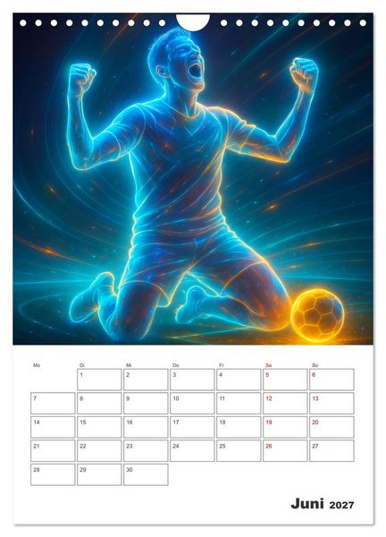 Produktbild: Vision Fu&szlig;ball Licht - Kraft - Spiel (Wandkalender 2027 DIN A4 hoch), CALVENDO Monatskalender