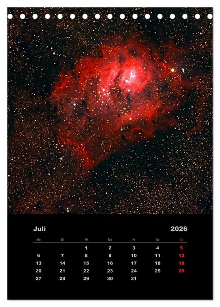 Produktbild: Wunderbares Universum (Tischkalender 2026 DIN A5 hoch), CALVENDO Monatskalender