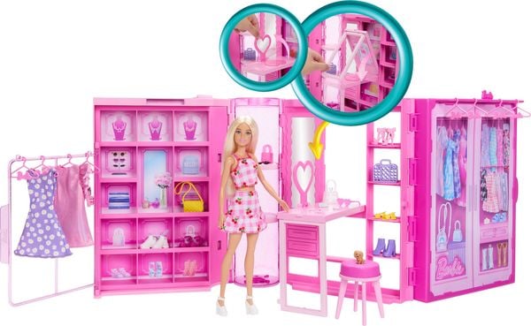 Produktbild: Barbie Traumkleiderschrank mit Puppe