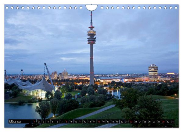 Produktbild: Landeshauptstadt M&uuml;nchen (Wandkalender 2026 DIN A4 quer), CALVENDO Monatskalender