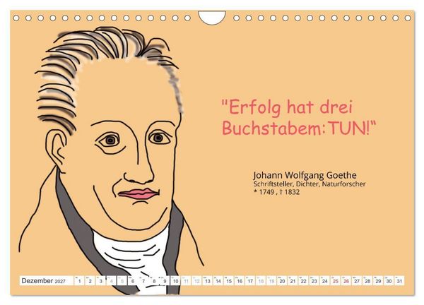 Produktbild: Zitate f&uuml;r Motivation und Perspektivenwechsel (Wandkalender 2027 DIN A4 quer), CALVENDO Monatskalender