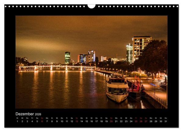 Produktbild: Frankfurt bei Nacht 2026 (Wandkalender 2026 DIN A3 quer), CALVENDO Monatskalender