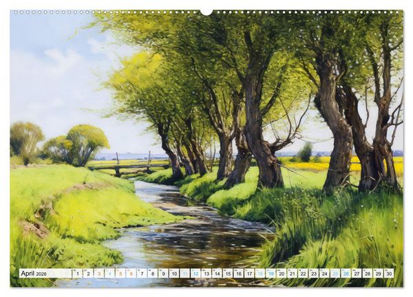 Produktbild: Havelland - Impressionistische Visionen einer idyllischen Region (Wandkalender 2026 DIN A2 quer), CALVENDO Monatskalender