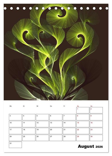 Produktbild: Zauberhaftes Textildesign (Tischkalender 2026 DIN A5 hoch), CALVENDO Monatskalender