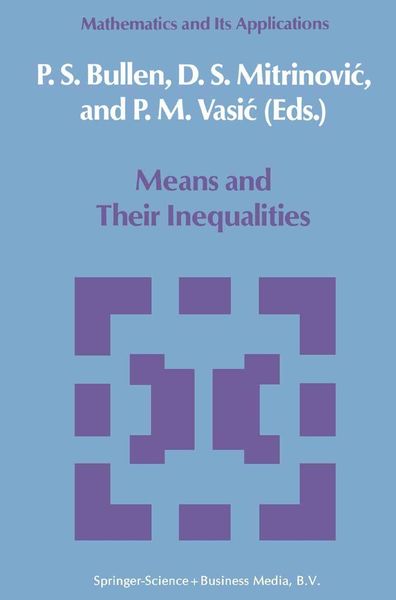 Produktbild: Means and Their Inequalities