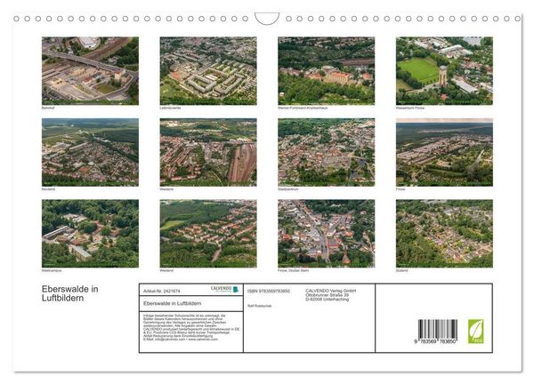 Produktbild: Eberswalde in Luftbildern (Wandkalender 2027 DIN A3 quer), CALVENDO Monatskalender