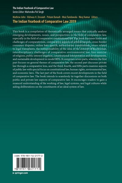 Produktbild: The Indian Yearbook of Comparative Law 2019