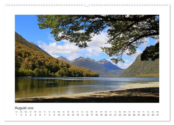 Produktbild: Neuseeland - unterwegs im Land der Kiwis (hochwertiger Premium Wandkalender 2026 DIN A2 quer), Kunstdruck in Hochglanz