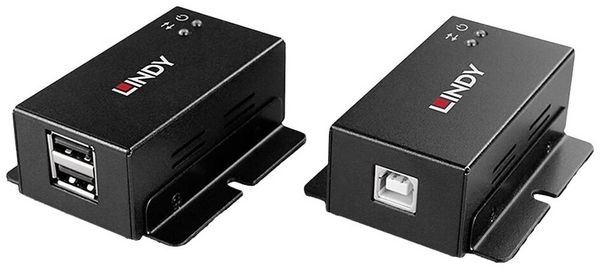 Produktbild: LINDY 2 Port USB 2.0 Cat.6 Extender USB-A (USB 2.0) USB Extender &uuml;ber Netzwerkkabel RJ45 50m