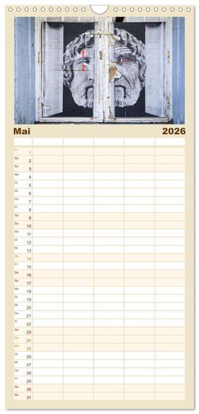Produktbild: Familienplaner 2026 - Graffiti: Die Kunst der Stra&szlig;e mit 5 Spalten (Wandkalender, 21 x 45 cm) CALVENDO