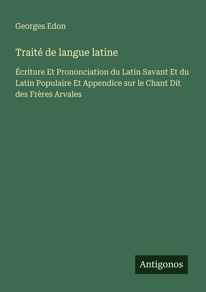 Produktbild: Trait&eacute; de langue latine