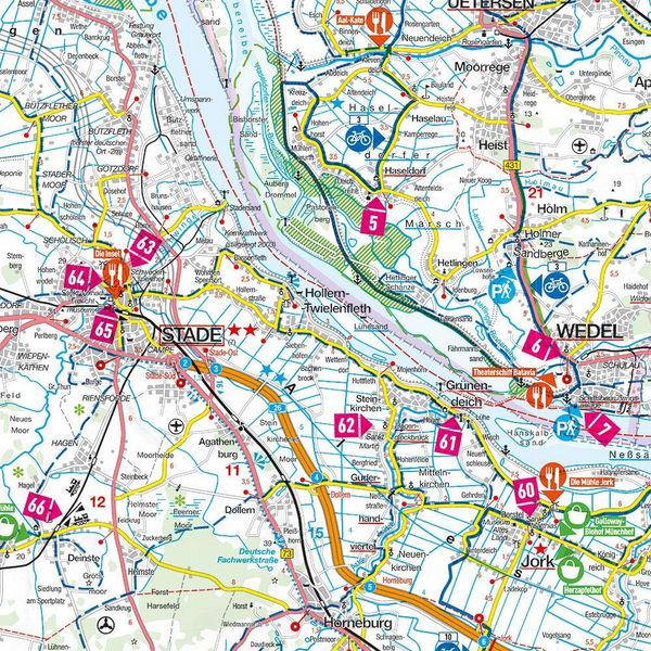 Produktbild: MARCO POLO Freizeitkarte 7 Hamburg, L&uuml;beck und Umgebung 1:100.000