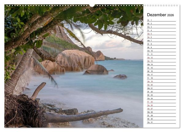Produktbild: Seychellen: La Digue und Mah&eacute; - zwei Trauminseln (Wandkalender 2026 DIN A2 quer), CALVENDO Monatskalender