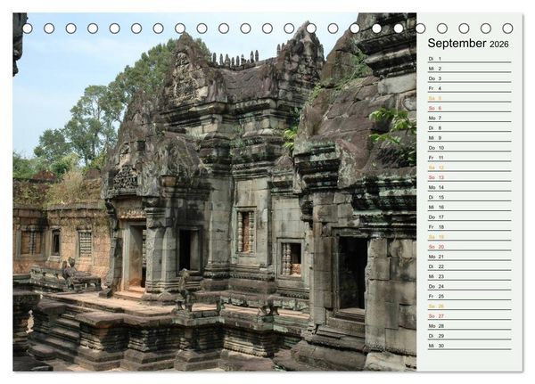Produktbild: Asien - Thailand und Kambodscha (Tischkalender 2026 DIN A5 quer), CALVENDO Monatskalender