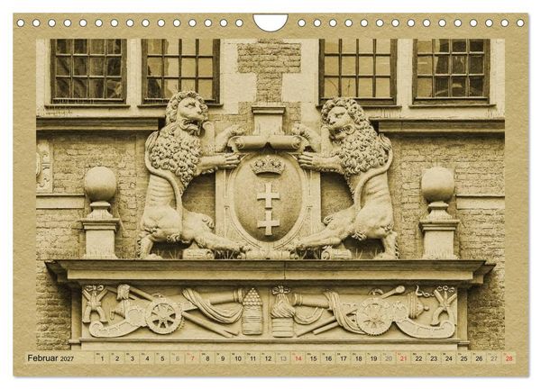 Produktbild: Danzig &ndash; Ein Kalender im Zeitungsstil (Wandkalender 2027 DIN A4 quer), CALVENDO Monatskalender