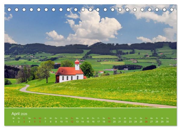 Produktbild: Wo das Allg&auml;u am sch&ouml;nsten ist (Tischkalender 2026 DIN A5 quer), CALVENDO Monatskalender