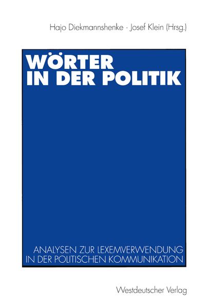 Produktbild: W&ouml;rter in der Politik