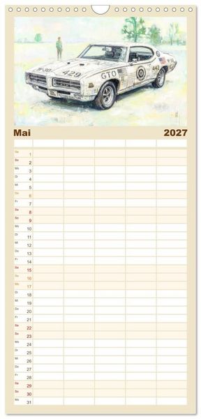 Produktbild: Familienplaner 2027 - Steroide auf vier R&auml;dern mit 5 Spalten (Wandkalender, 21 x 45 cm) CALVENDO