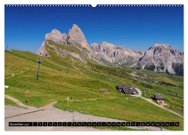 Produktbild: Das Gr&ouml;dner Tal - Im Herzen der Dolomiten (Wandkalender 2026 DIN A2 quer), CALVENDO Monatskalender