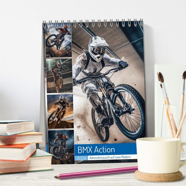 Produktbild: BMX Action (Tischkalender 2026 DIN A5 hoch), CALVENDO Monatskalender