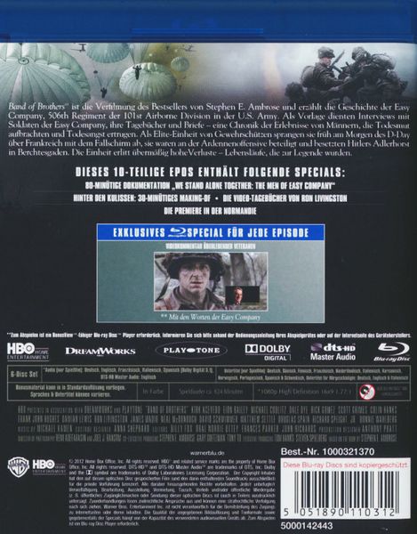 Produktbild: Band of Brothers - Box Set [6 BRs]