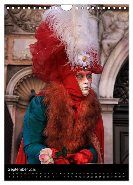 Produktbild: Karneval in Venedig - Phantasievolle Masken (Wandkalender 2026 DIN A4 hoch), CALVENDO Monatskalender