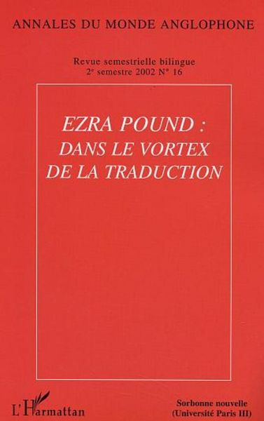 Produktbild: Ezra Pound : dans le vortex de la traduction