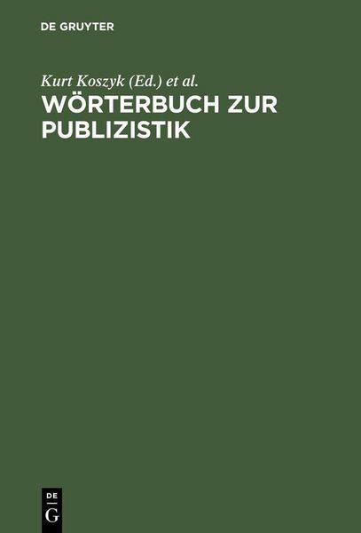 Produktbild: W&ouml;rterbuch zur Publizistik