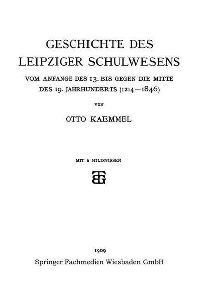 Produktbild: Geschichte des Leipziger Schulwesens