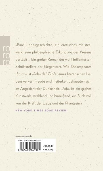 Produktbild: Ada oder Das Verlangen