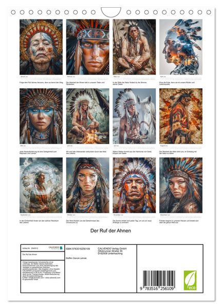 Produktbild: Der Ruf der Ahnen (Wandkalender 2026 DIN A4 hoch), CALVENDO Monatskalender